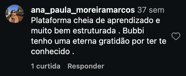 Comentário de @ana_paula_moreiramarcos no Instagram