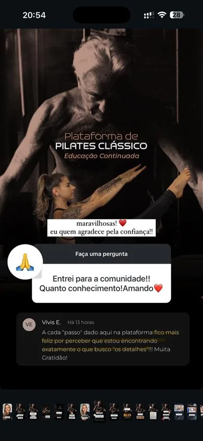 Mensagem de aluna no WhatsApp
